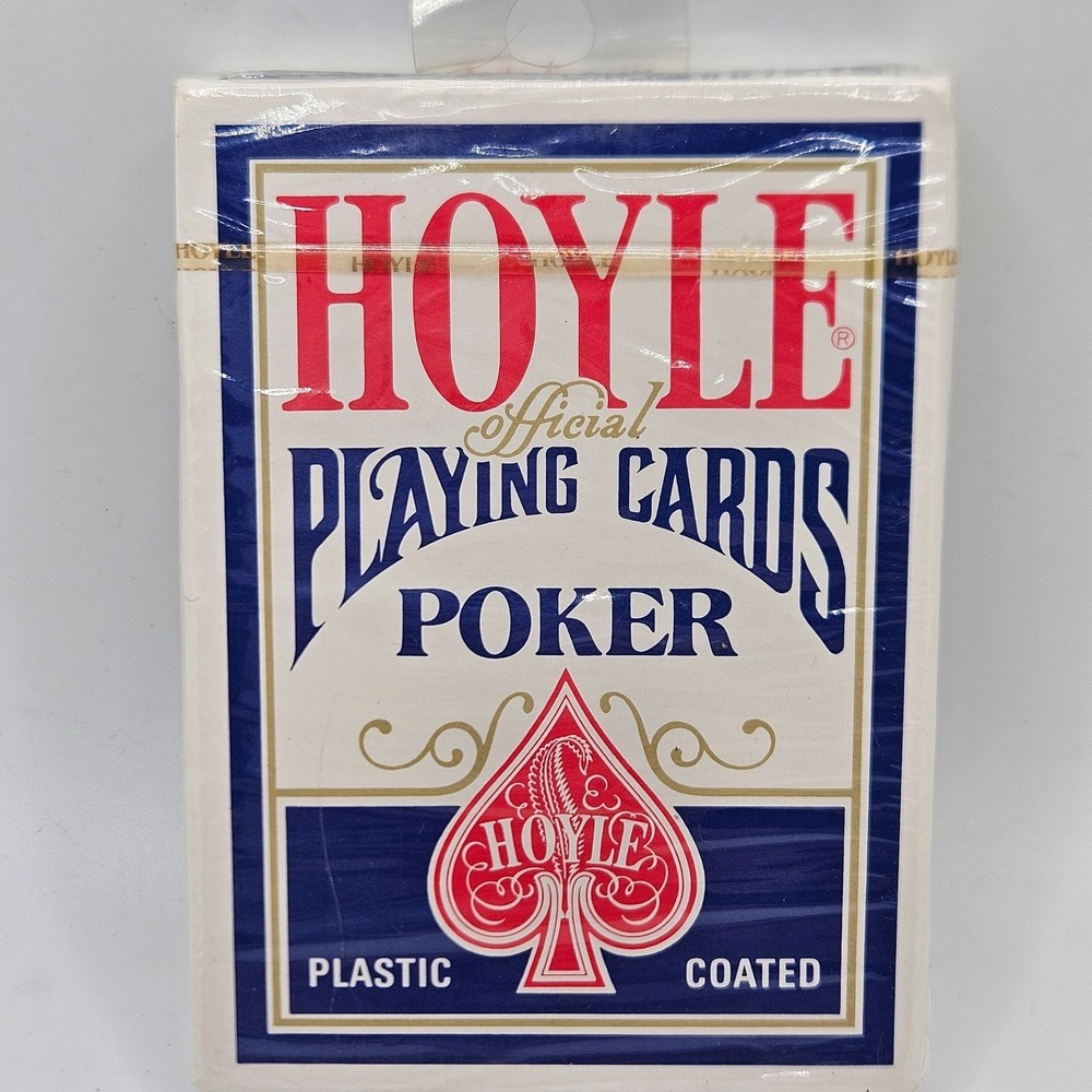 Vintage Hoyle Poker Playing Cards No. 1201 Nevada Finish Sealed USA Made Deck